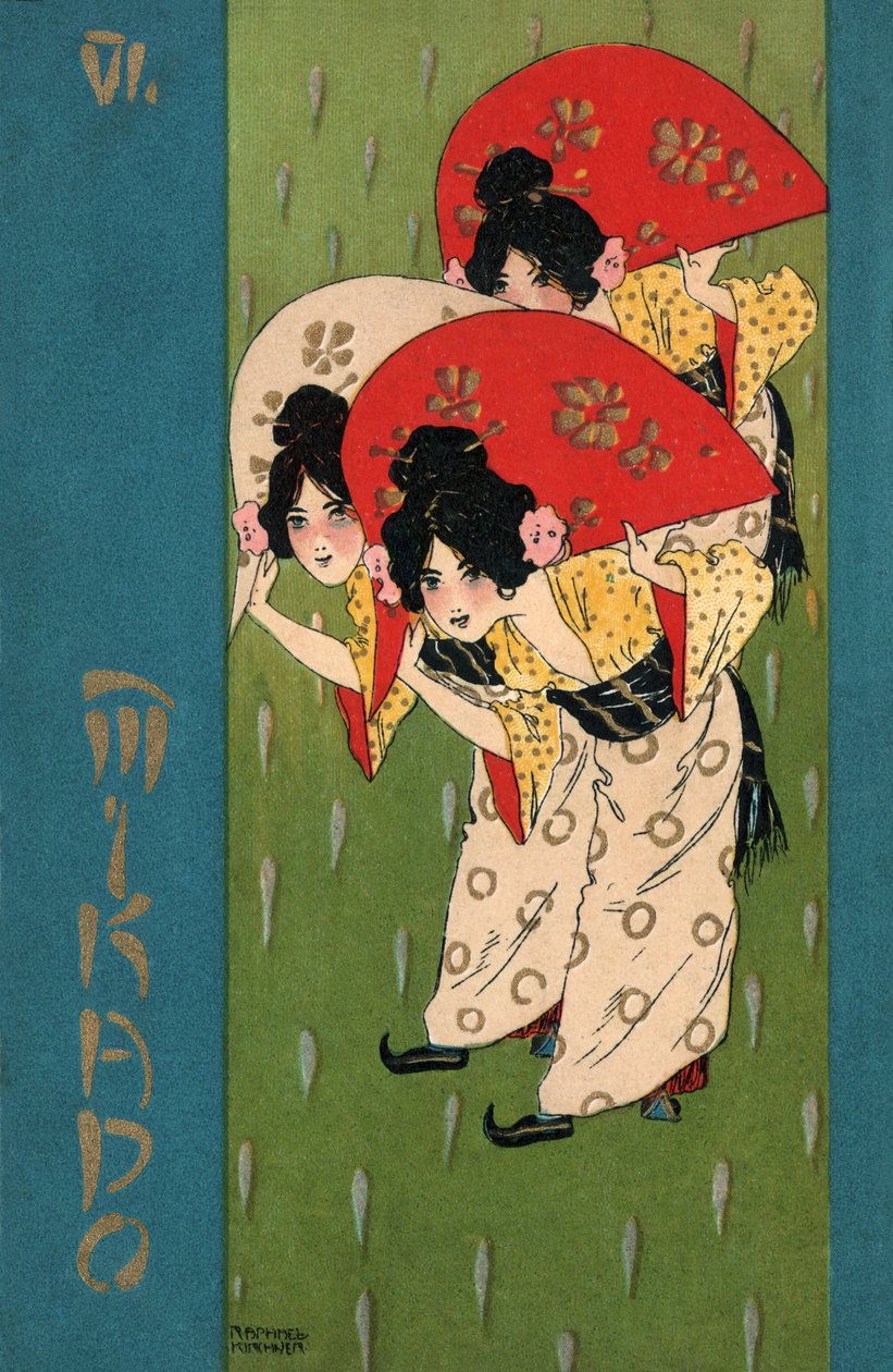 Geishe, 1900 circa (illustrazione) da Raphael Kirchner