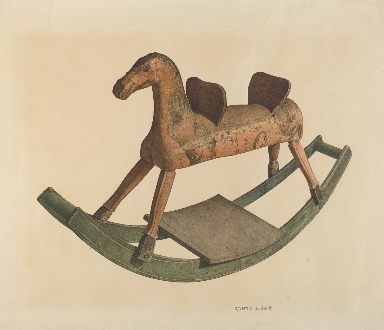 Cavallo a dondolo da Raymond Neumann