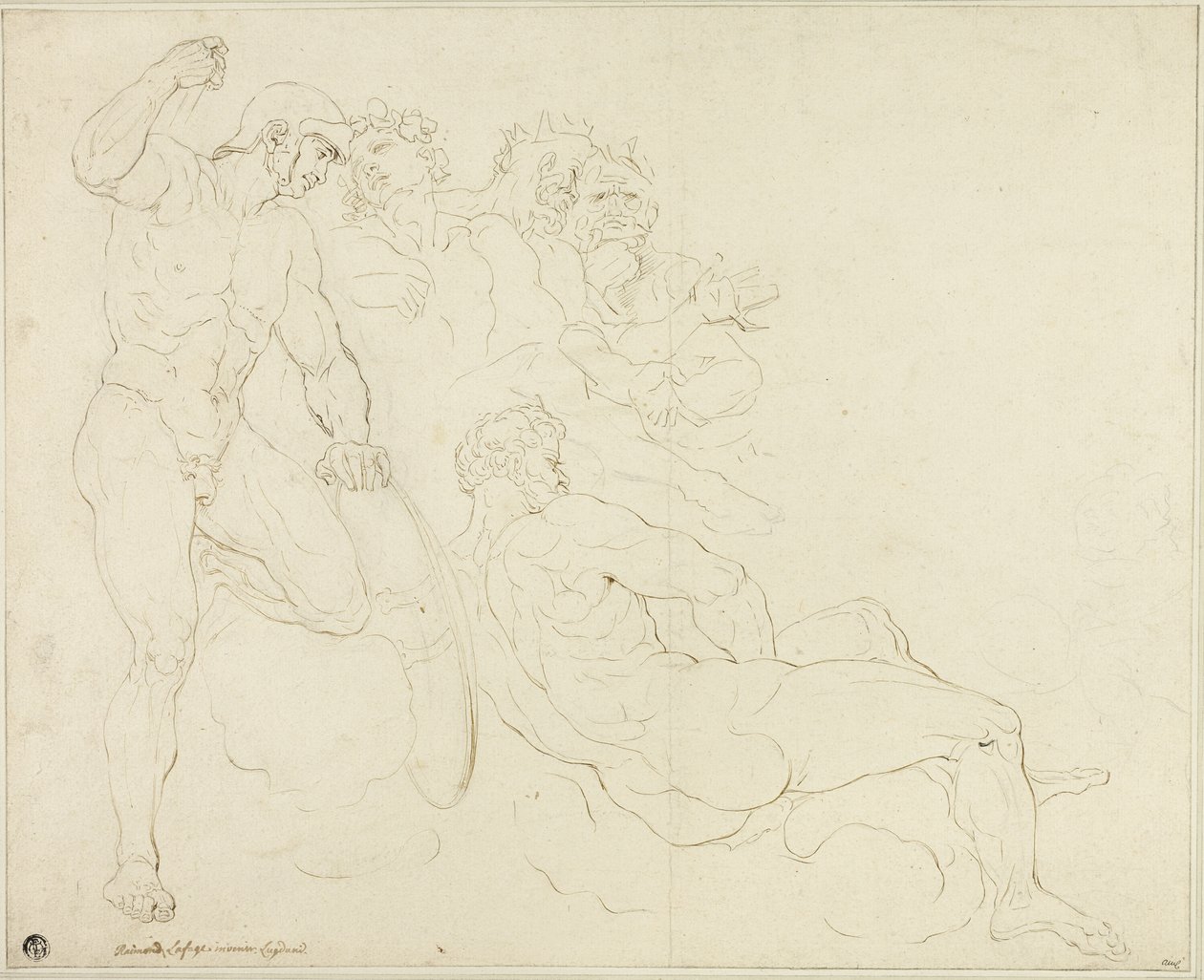 Schizzi di sei figure classiche da Raymond de Lafage