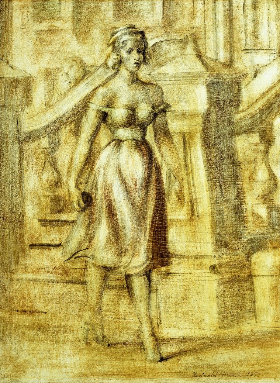 Signora a passeggio: Un doppio dipinto da Reginald Marsh