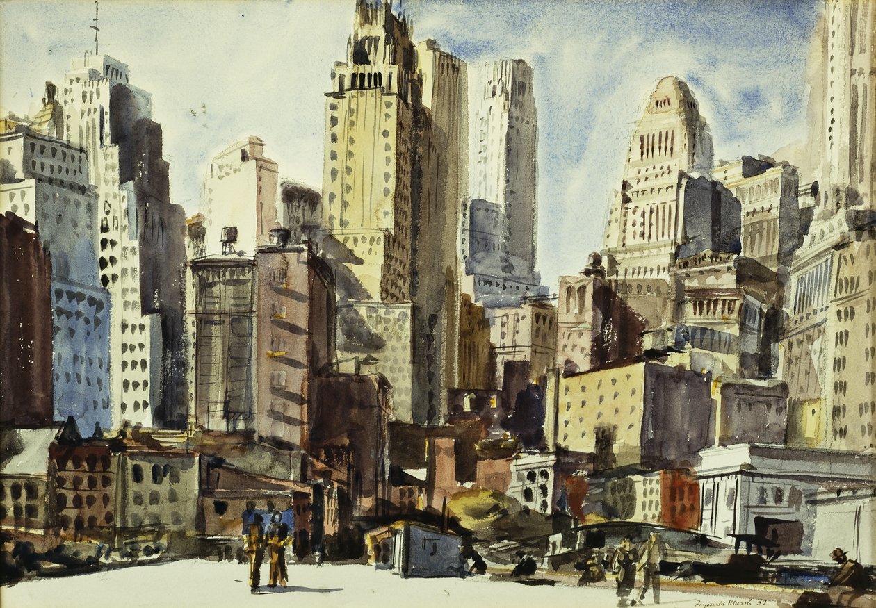 Vista da Coenties Slip da Reginald Marsh