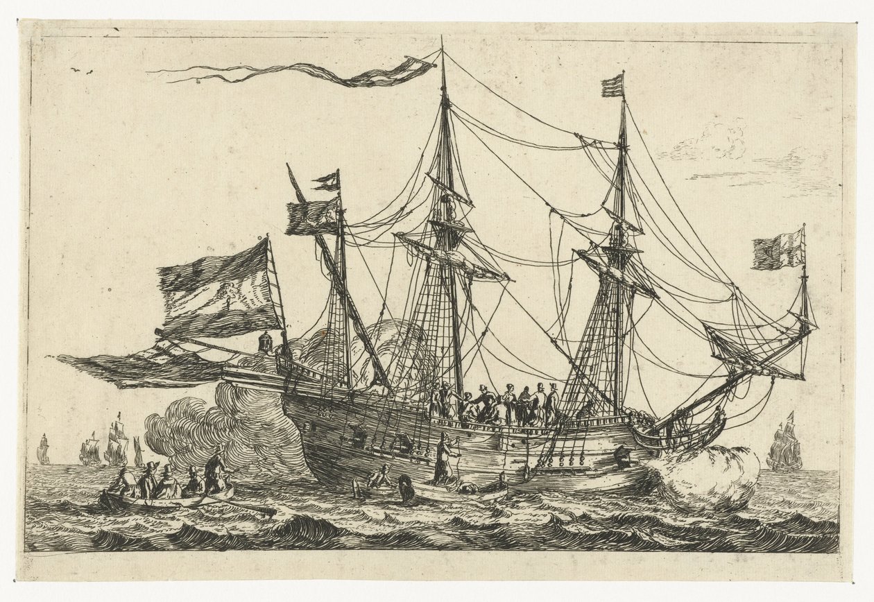 Arrivo di una nave inglese da Reinier Nooms