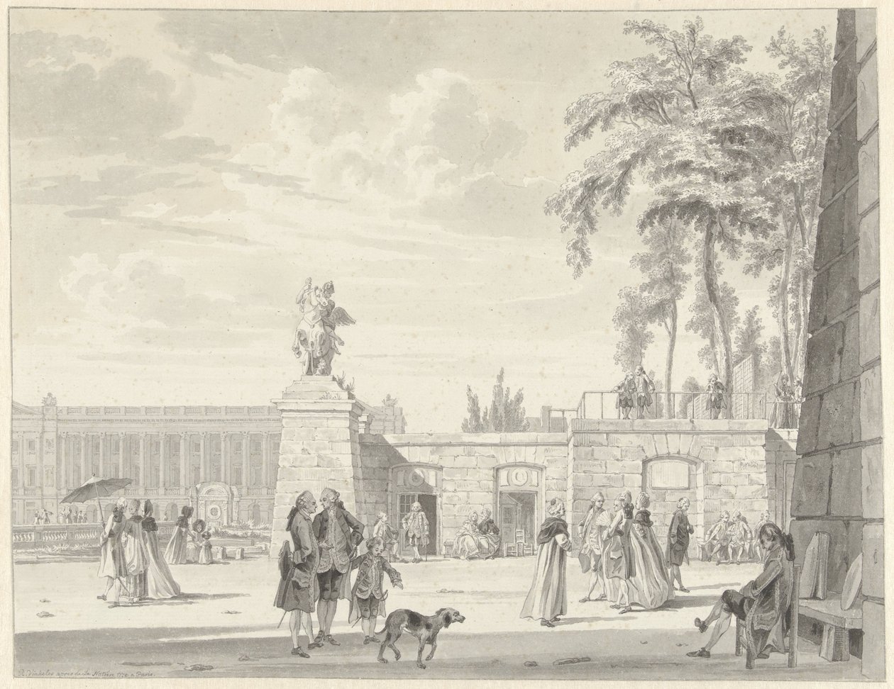 Le Tuileries a Parigi da Reinier Vinkeles (I)