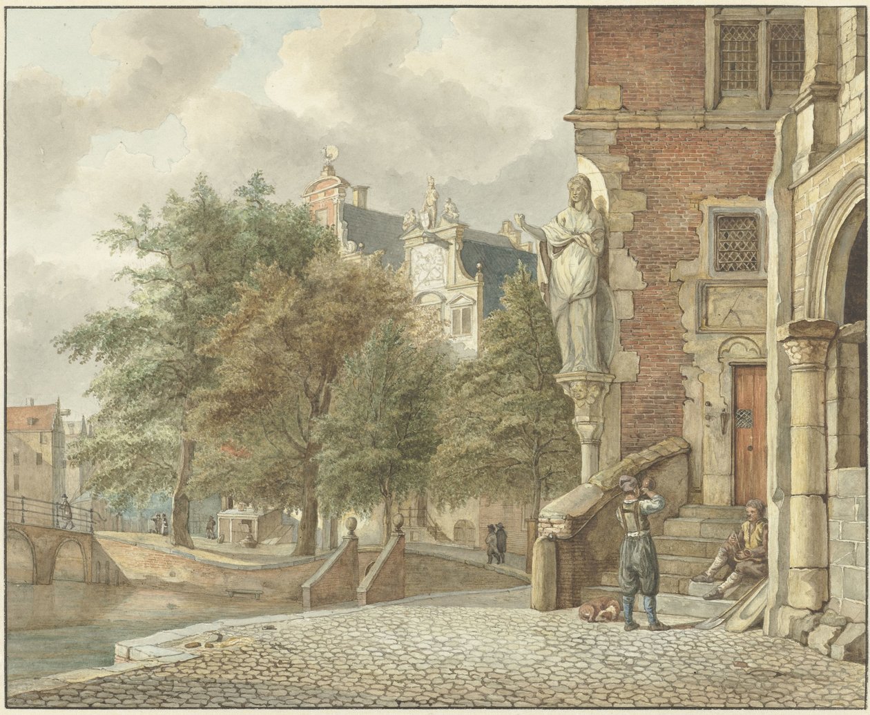 Vista di un canale cittadino da Reinier Vinkeles (I)