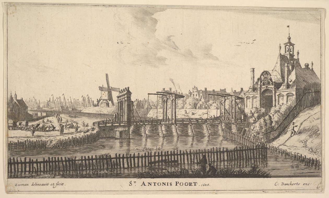 St. Antonis Poort, Amsterdam, metà XVII secolo da Reinier Zeeman
