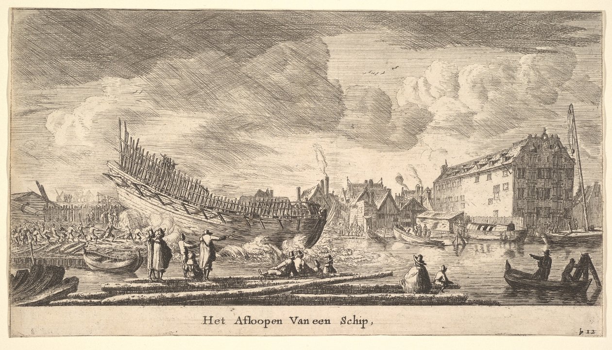 Il varo di una nave, XVII secolo da Reinier Zeeman