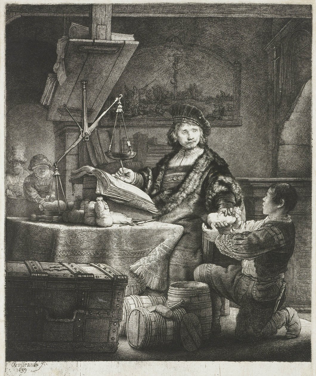 Jan Wtenbogaert, 1639 da Rembrandt van Rijn