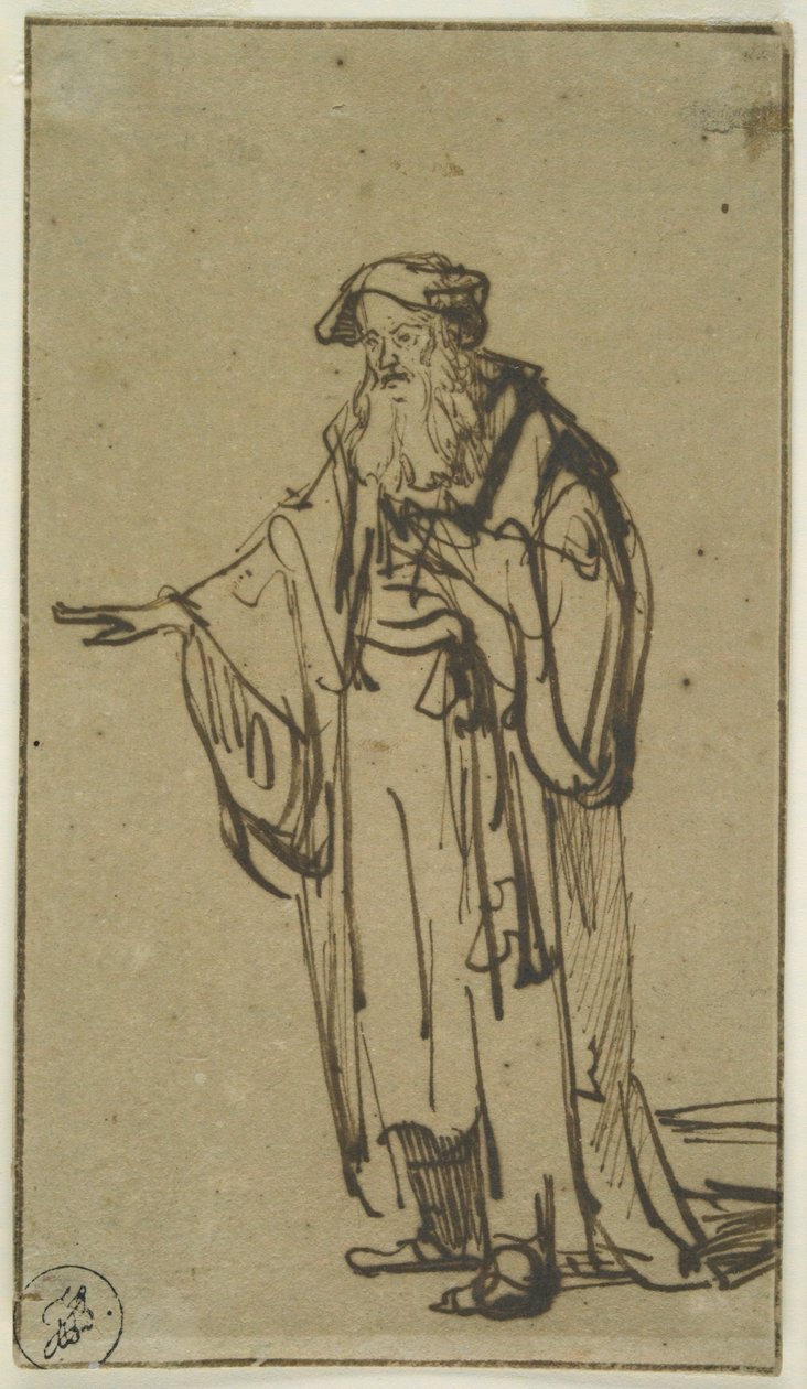 Un vecchio in piedi da Rembrandt van Rijn
