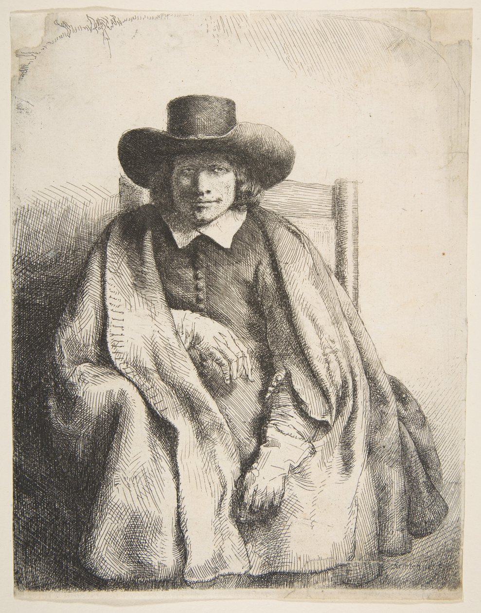 Clement de Jonghe, venditore di stampe, 1651 da Rembrandt van Rijn