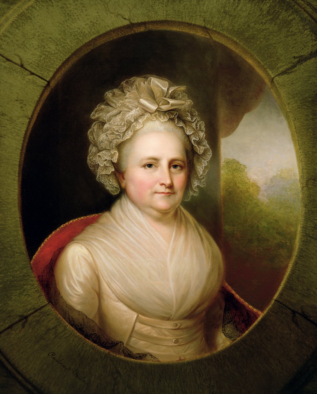 Ritratto di Martha Washington da Rembrandt Peale