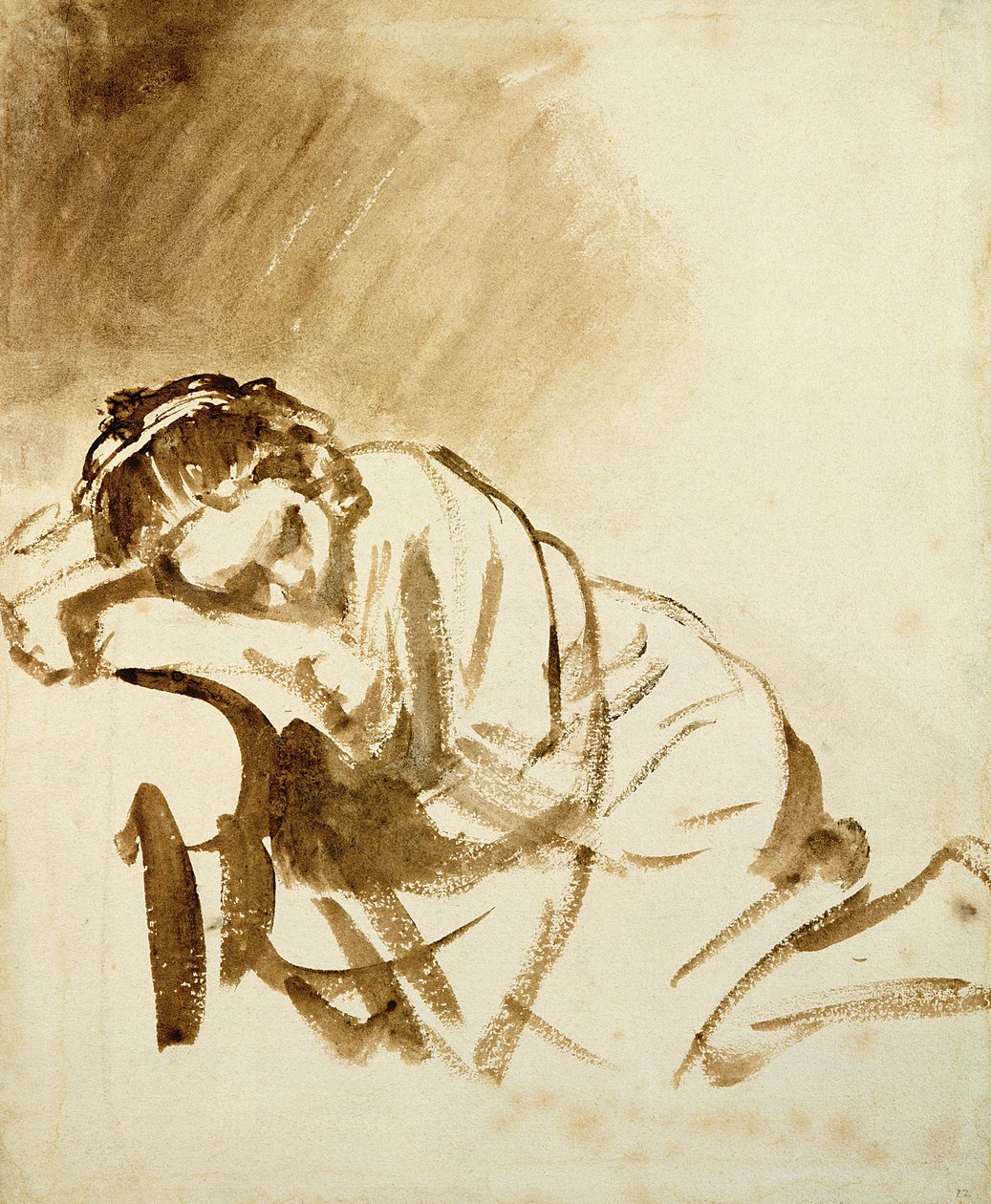 Una giovane donna che dorme (Hendrijke Stoffels) c.1654 da Rembrandt van Rijn