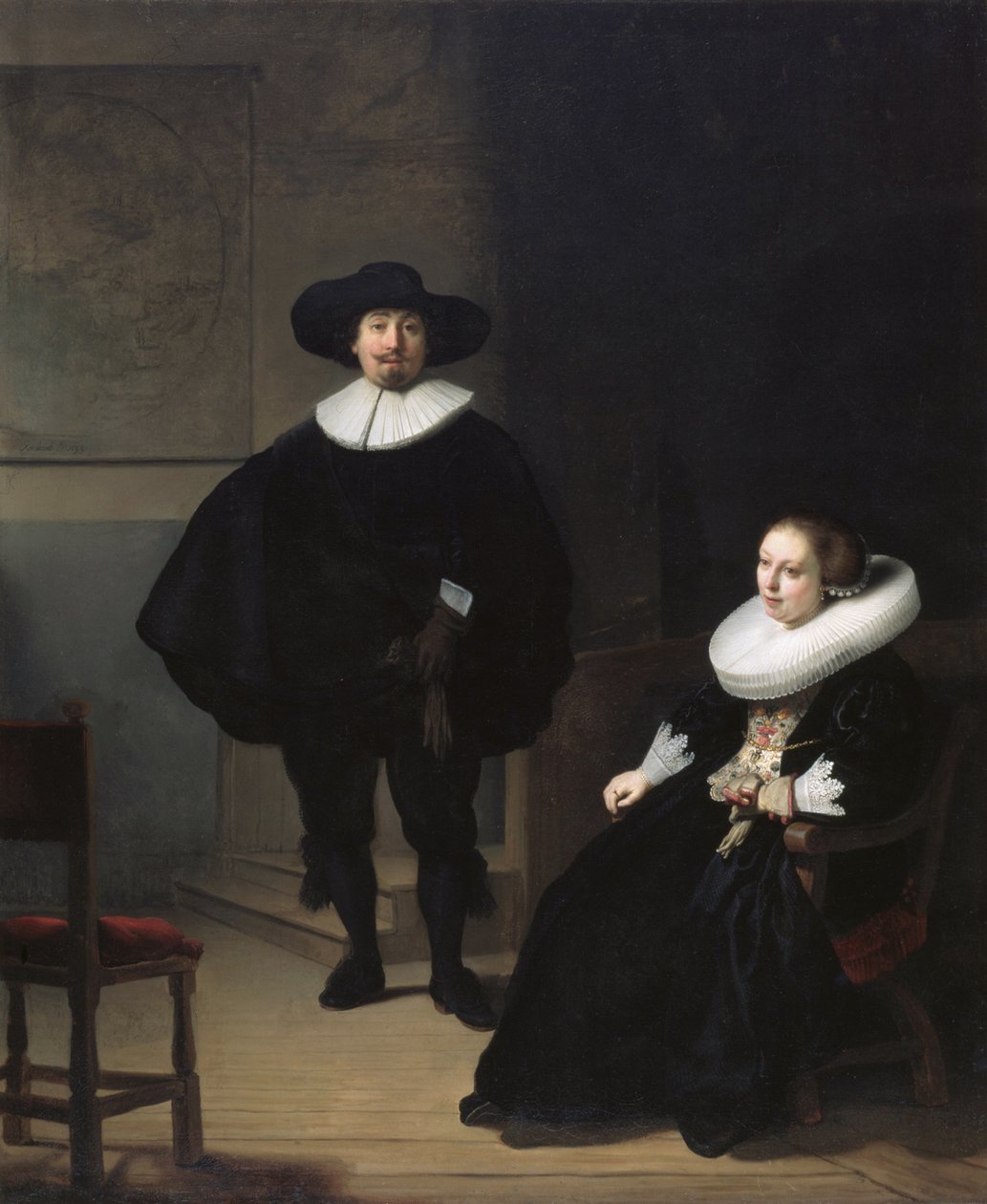 Una signora e un gentiluomo in nero da Rembrandt van Rijn