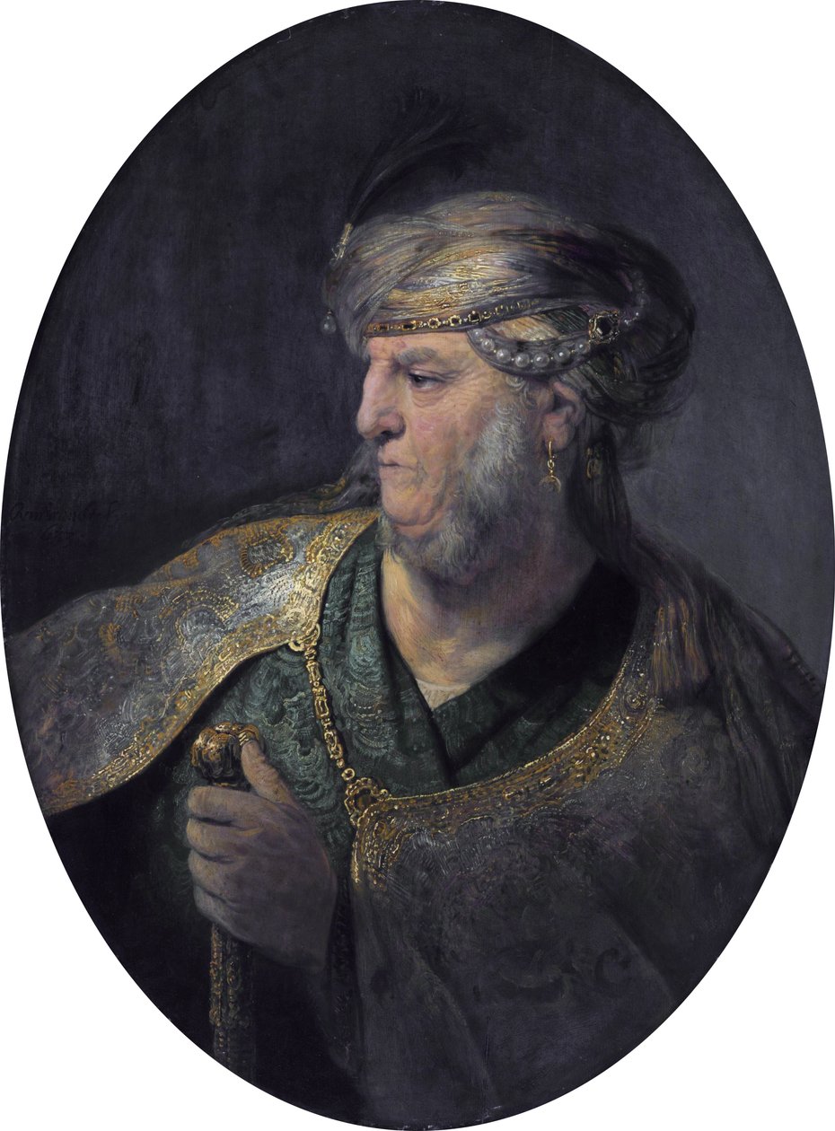 Busto di un uomo in abito orientale da Rembrandt van Rijn
