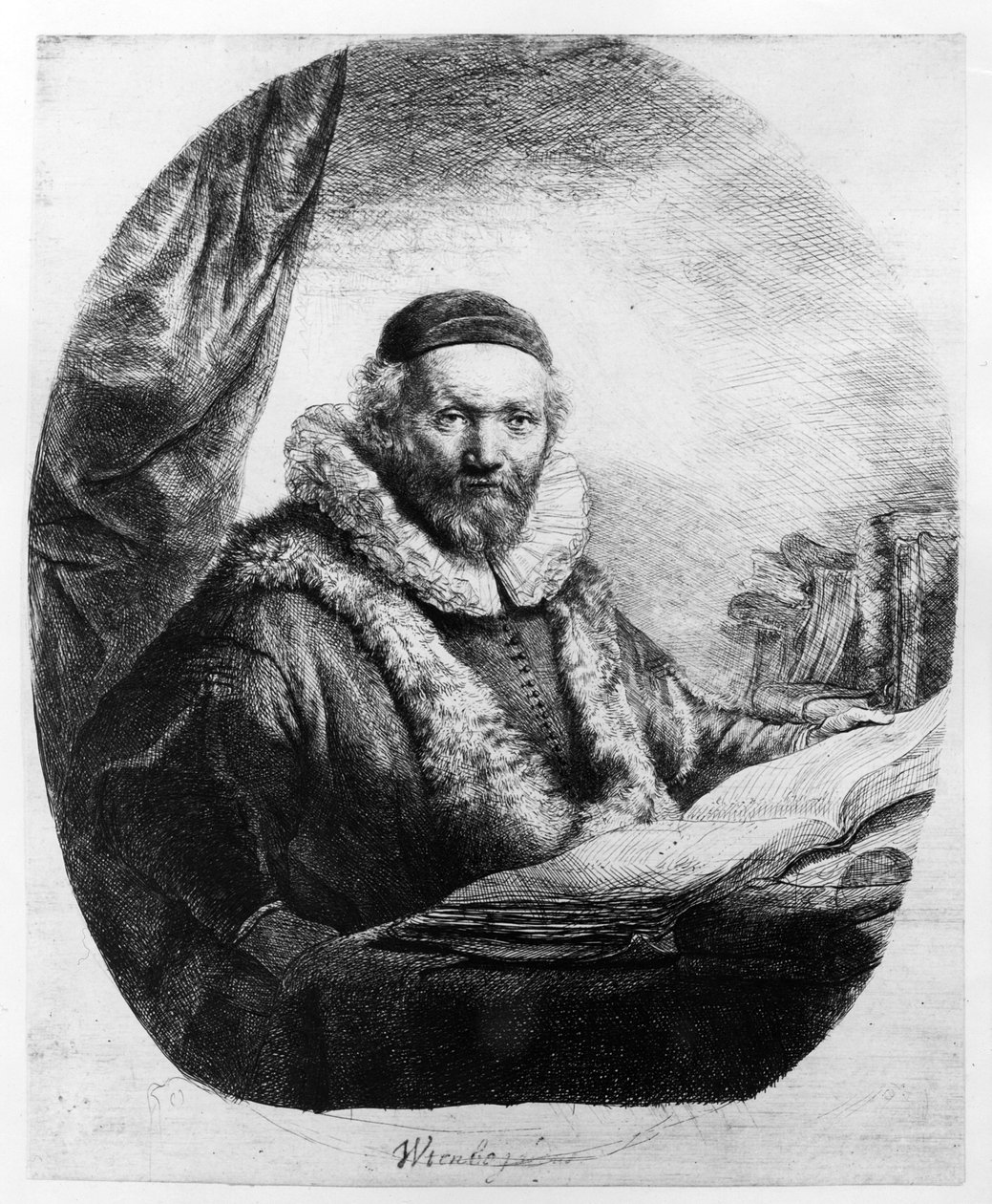 Jan Uytenbogaert, Predicatore dei Rimostranti, 1635 da Rembrandt van Rijn