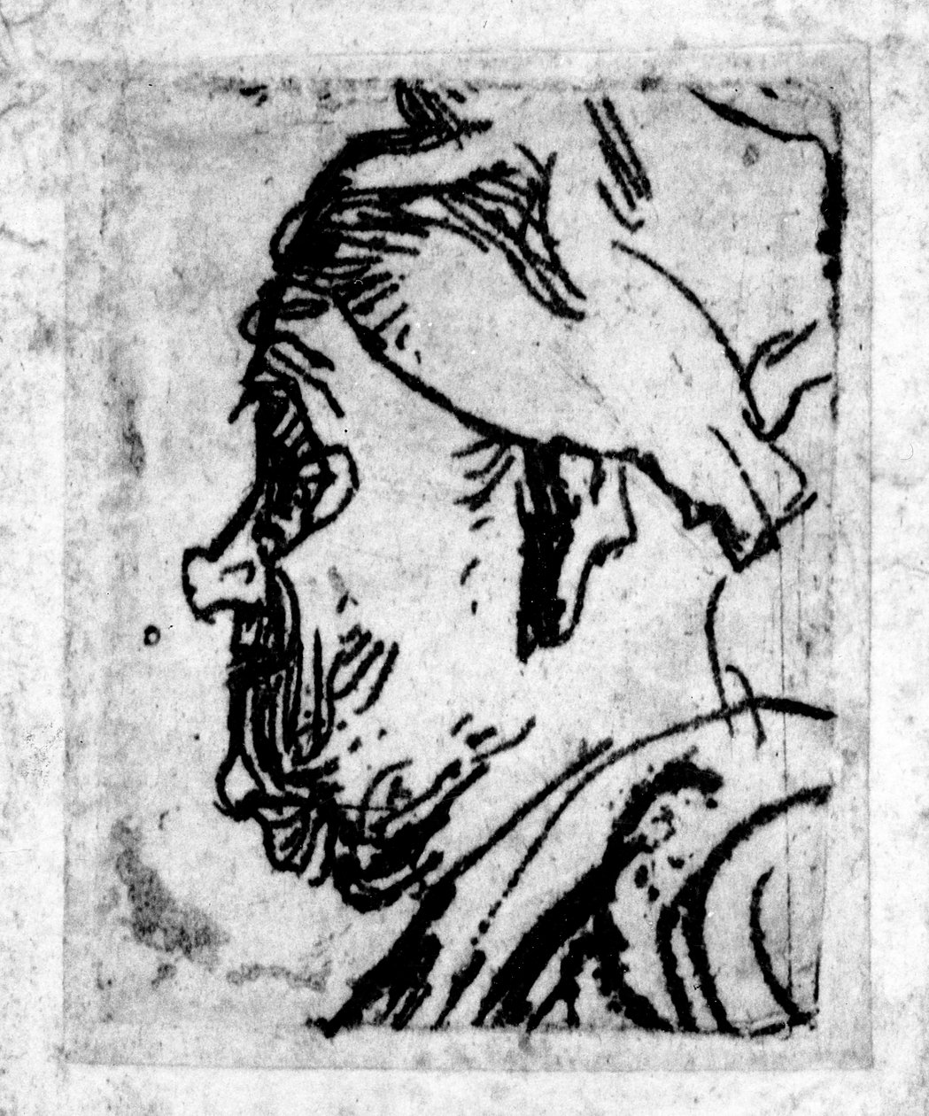 Vecchio con naso camuso, c.1629 da Rembrandt van Rijn
