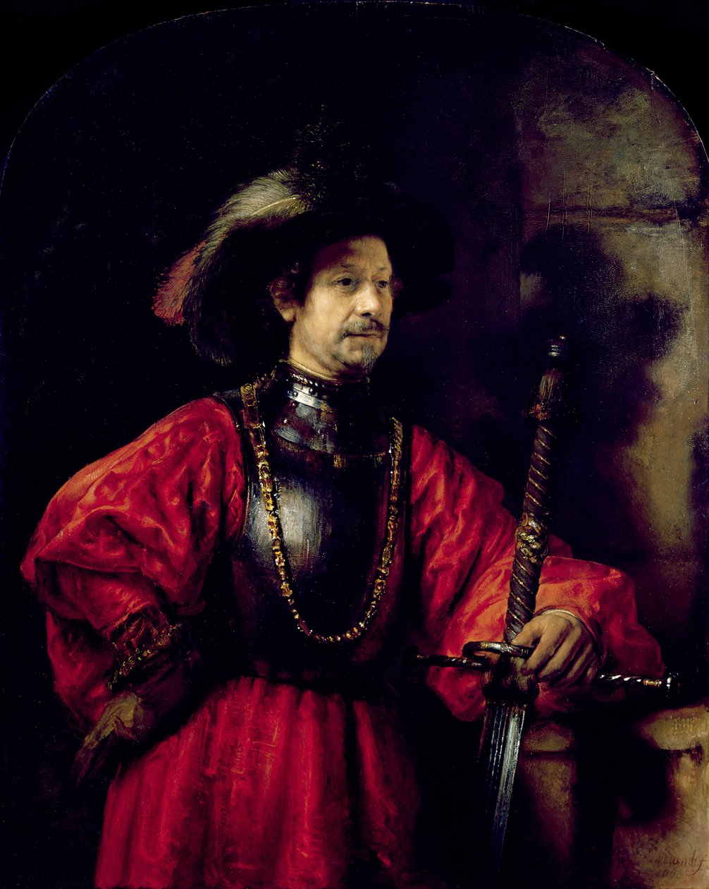 Ritratto di un uomo in costume militare, 1650 da Rembrandt van Rijn