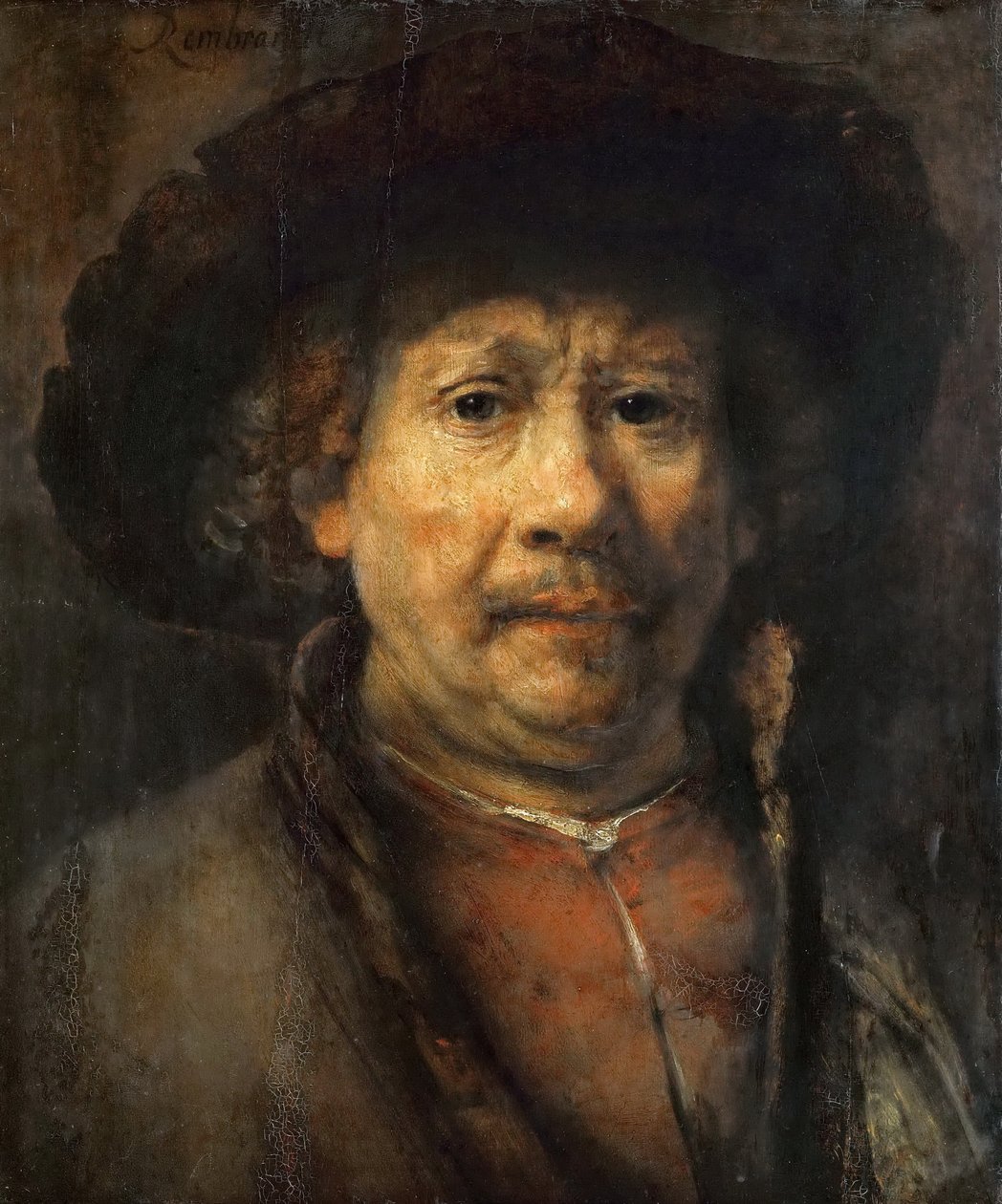 Autoritratto con berretto da Rembrandt van Rijn