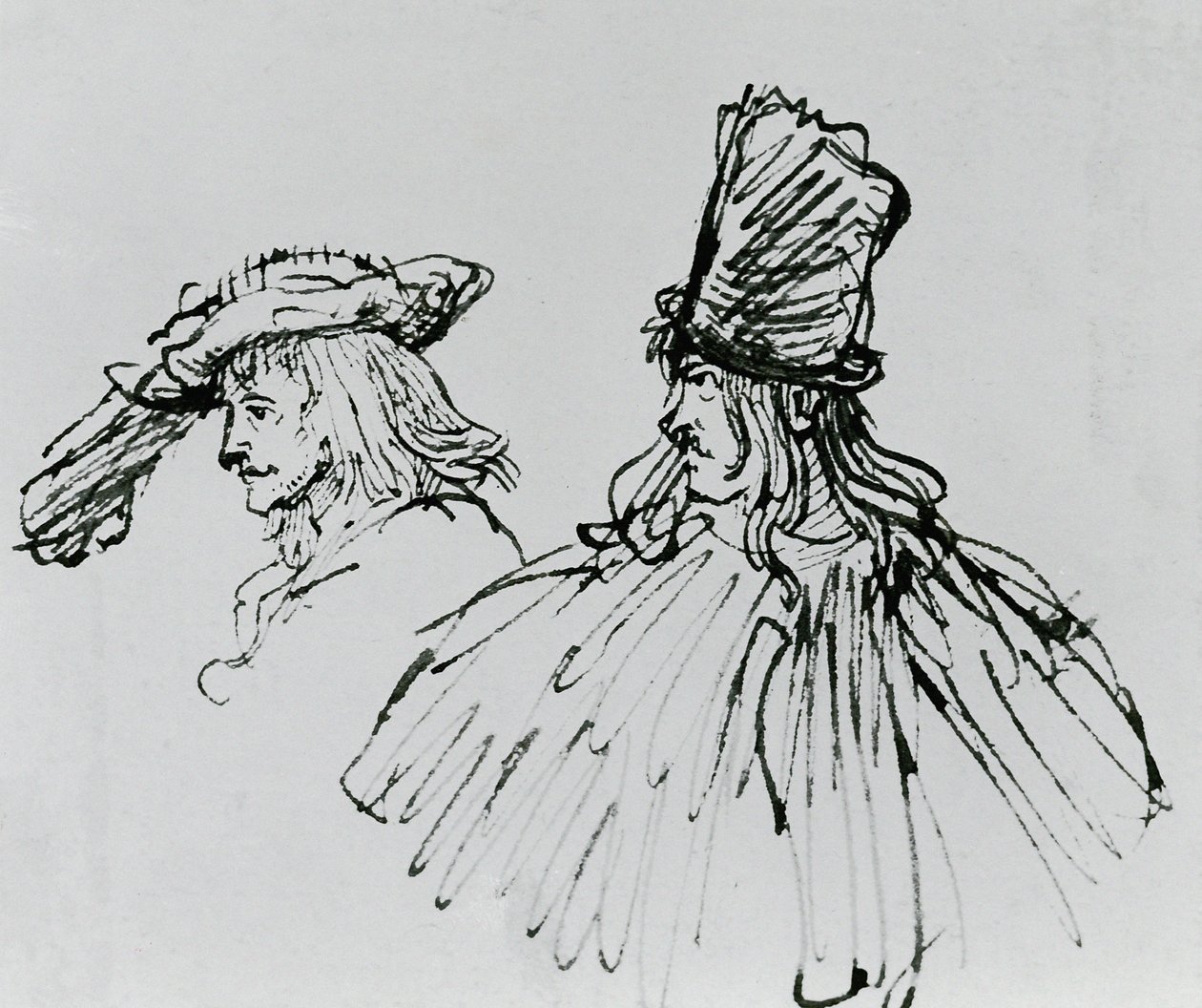Due attori da Rembrandt van Rijn