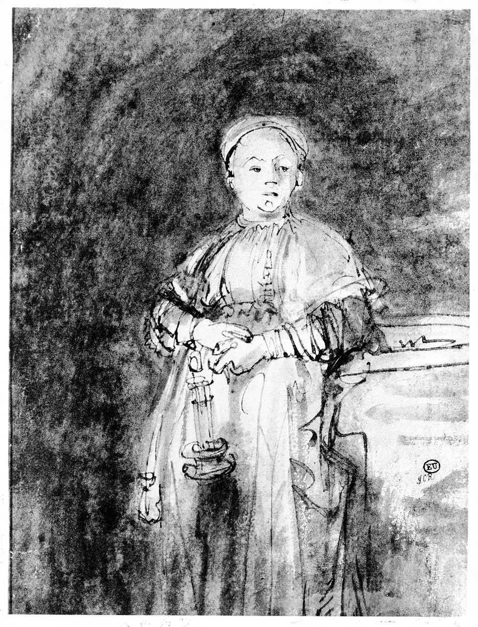 Donna con una candela, c.1631 da Rembrandt van Rijn