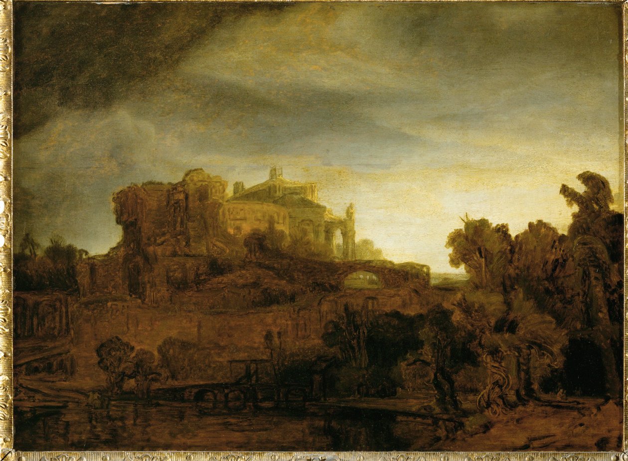 Castello al crepuscolo ... da Rembrandt Harmensz. van Rijn