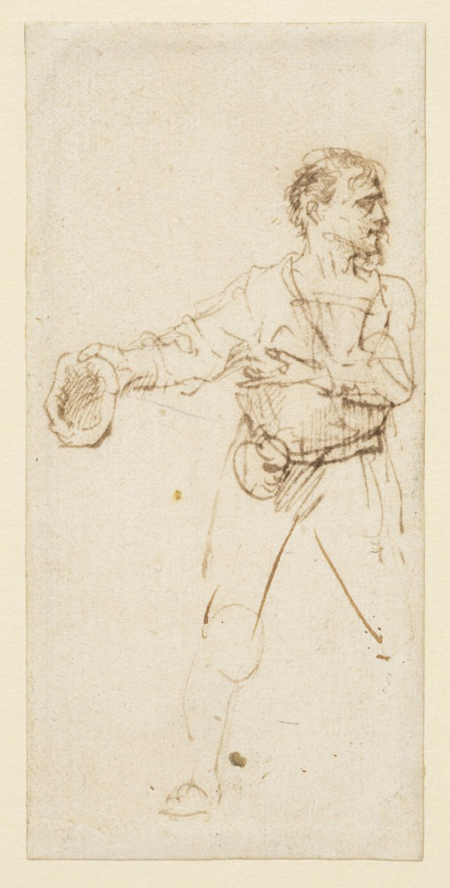 Uomo in piedi da Rembrandt van Rijn