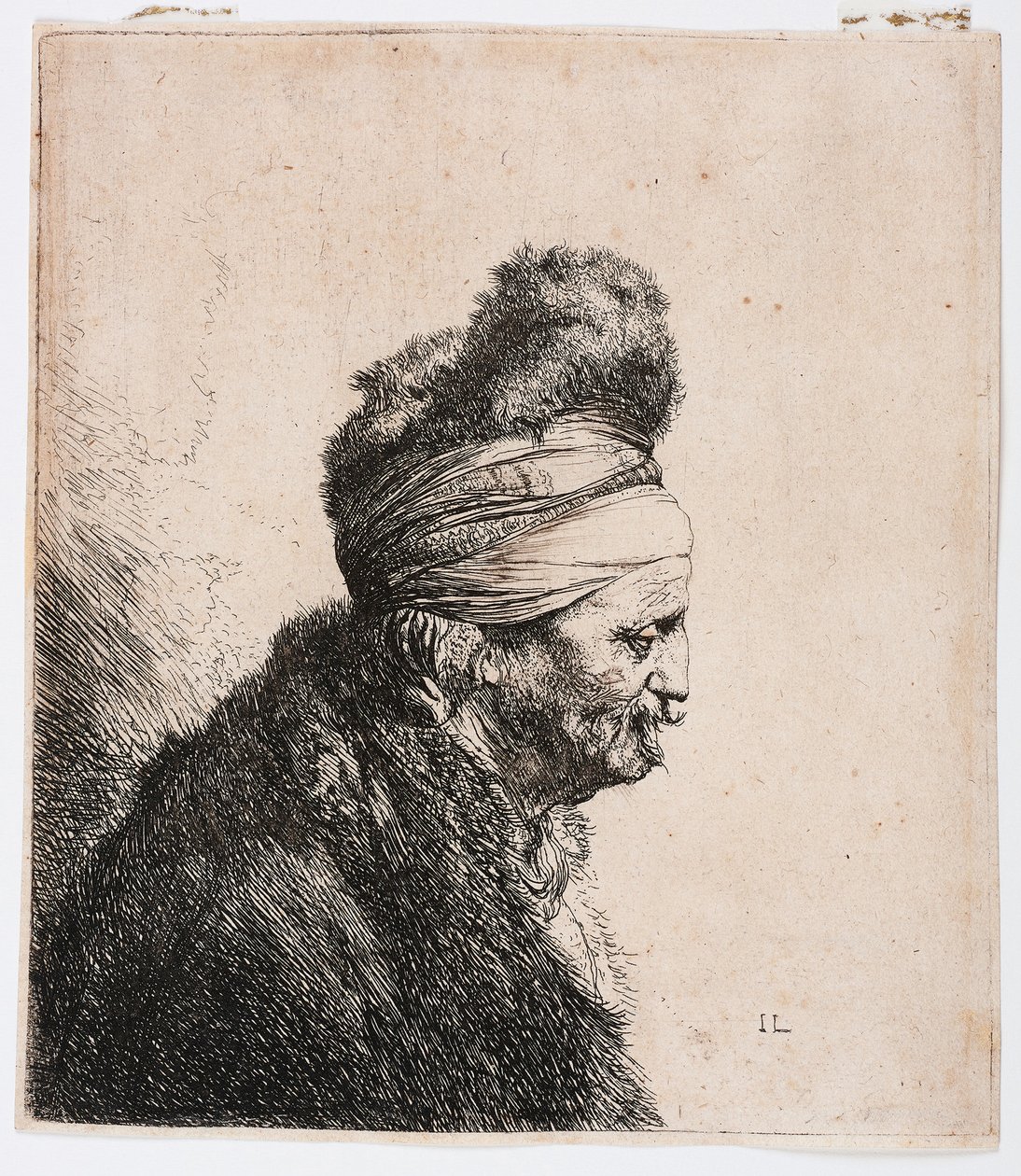 Terza testa orientale da Rembrandt Harmensz. van Rijn