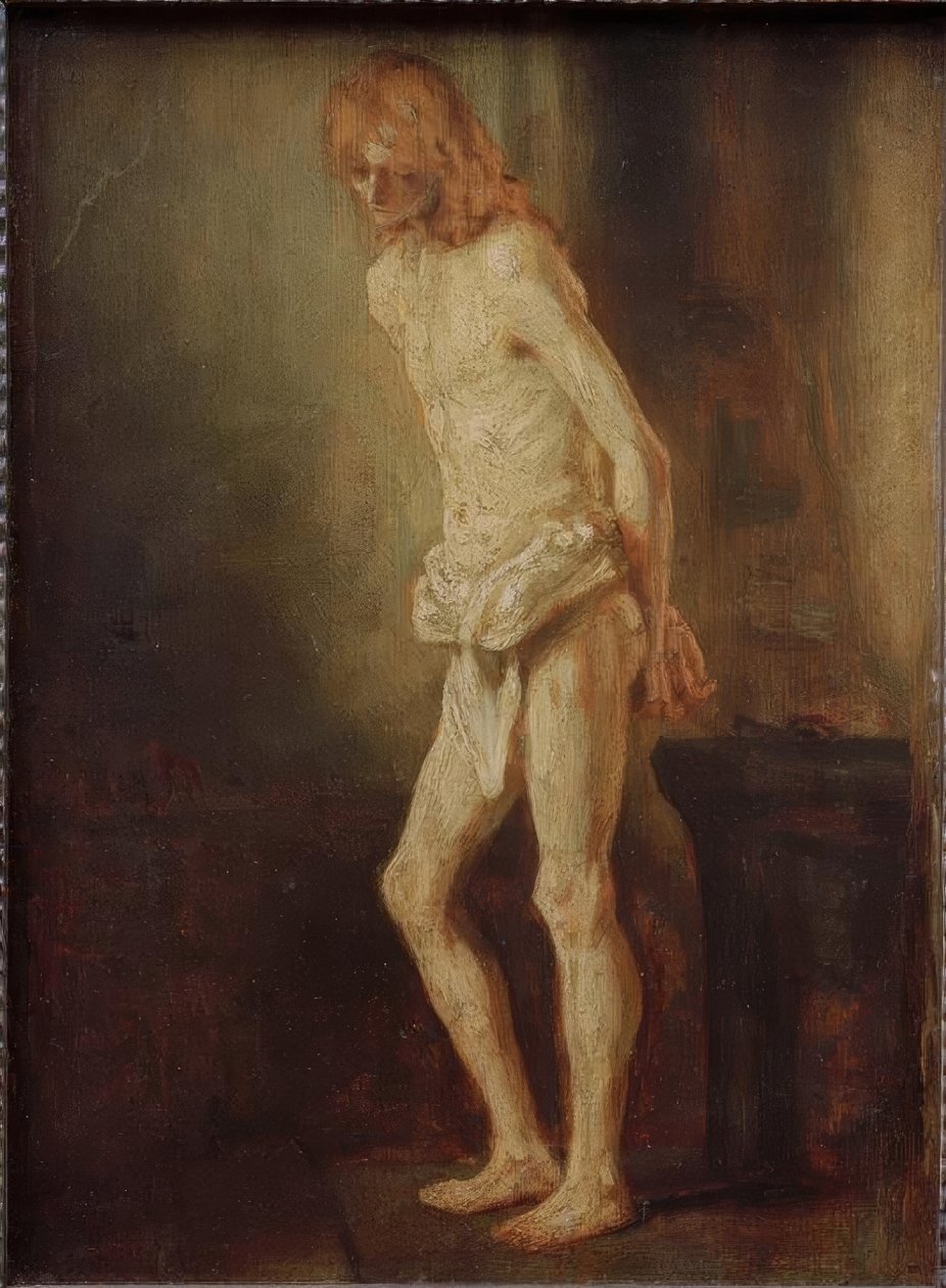 Cristo alla colonna della flagellazione da Rembrandt van Rijn