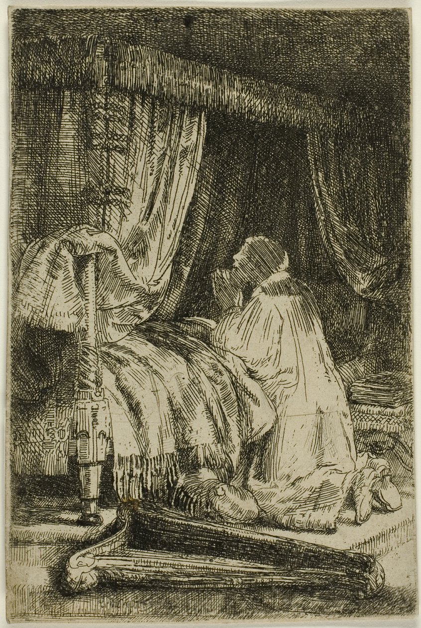 Davide in preghiera da Rembrandt van Rijn
