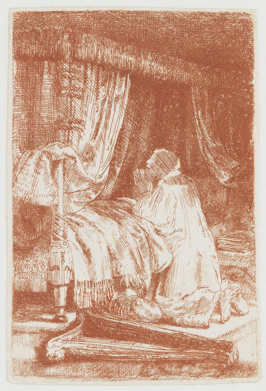 Davide in preghiera da Rembrandt van Rijn