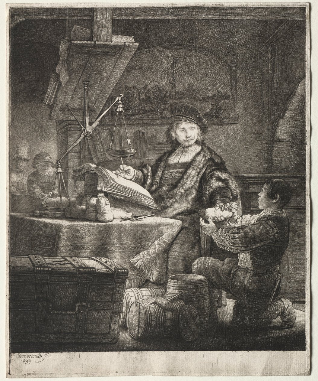 Jan Uytenbogaert, 1639 da Rembrandt van Rijn
