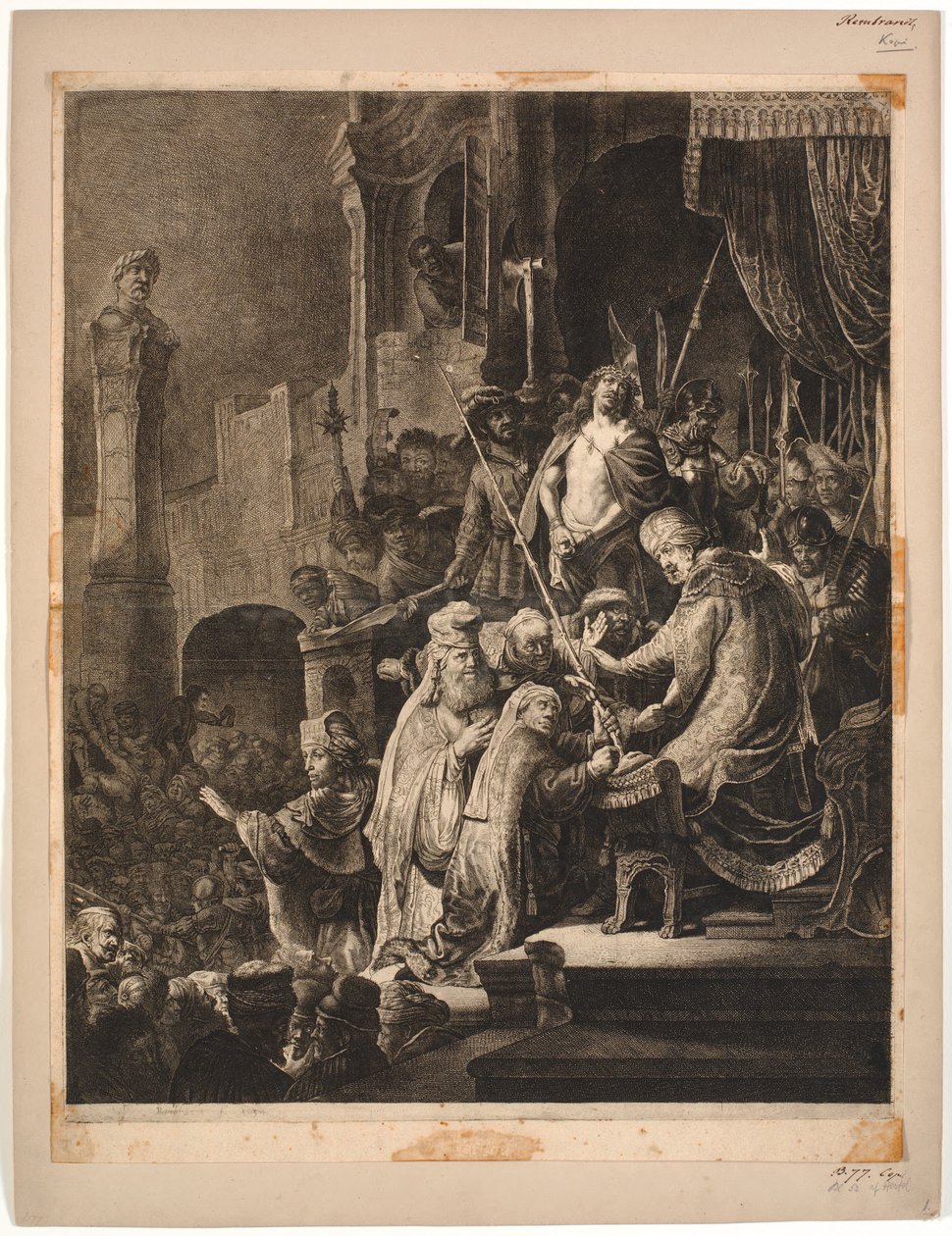 Gesù davanti a Pilato da Rembrandt van Rijn