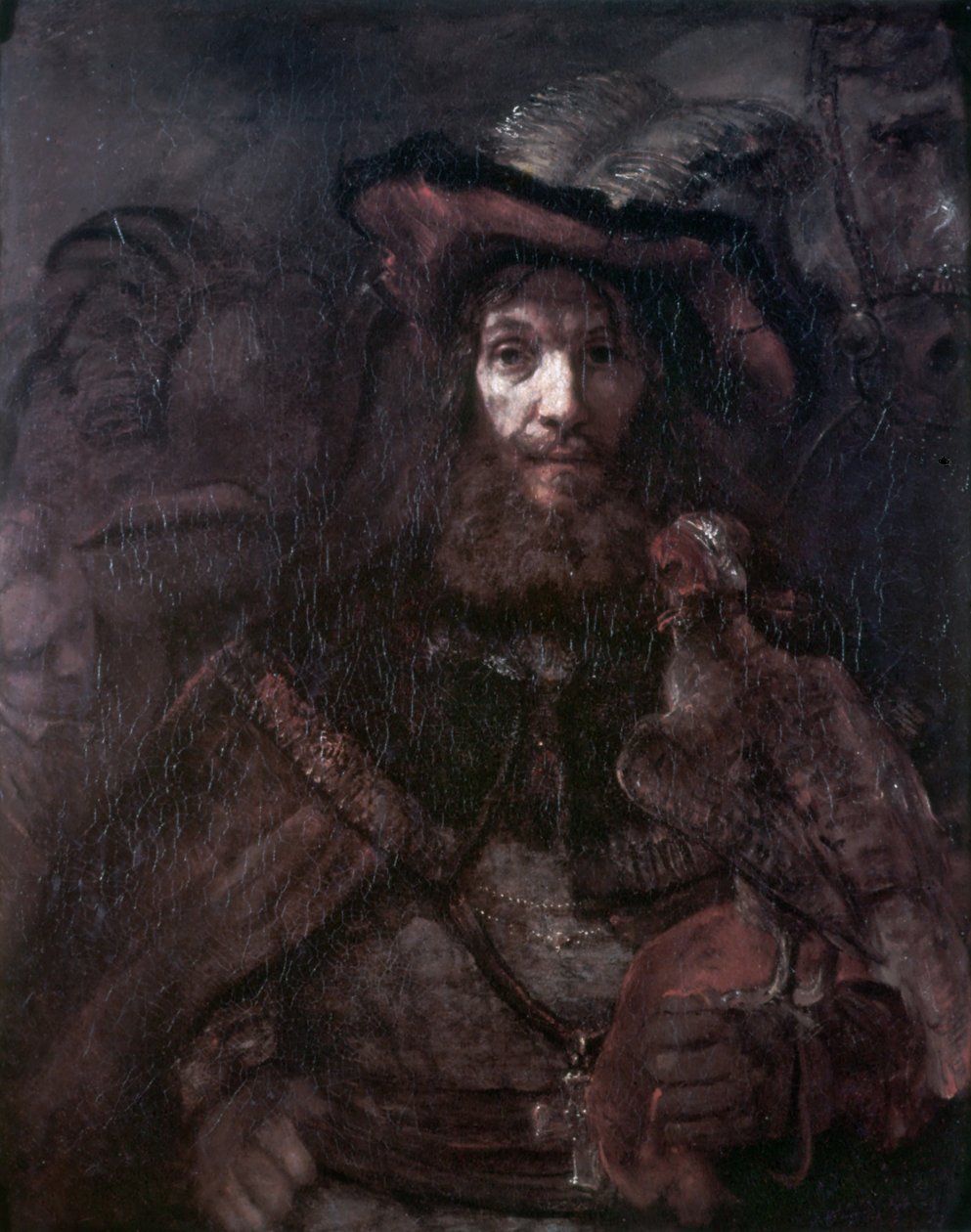 Cavaliere con un falco da Rembrandt van Rijn