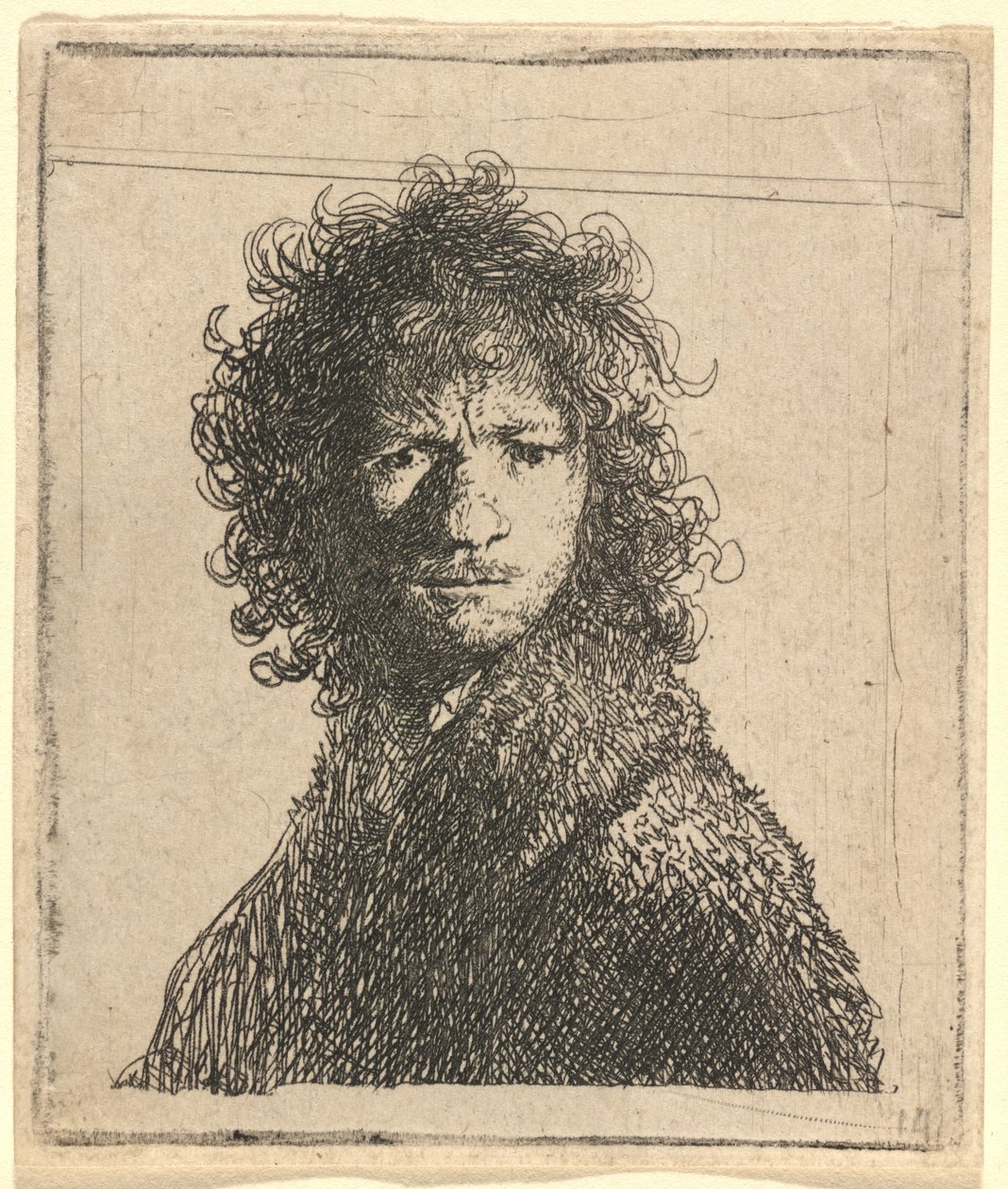 Autoritratto, accigliato da Rembrandt van Rijn
