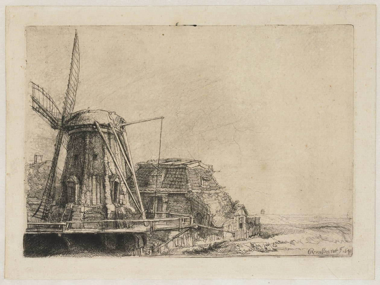 Il mulino a vento da Rembrandt van Rijn