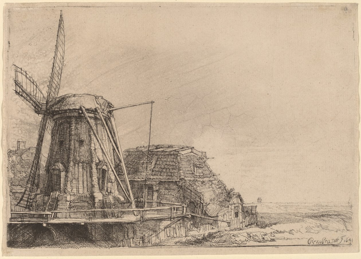Il mulino a vento da Rembrandt van Rijn