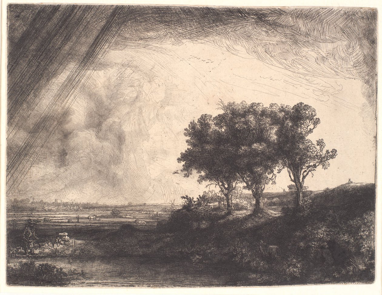 I tre alberi da Rembrandt van Rijn