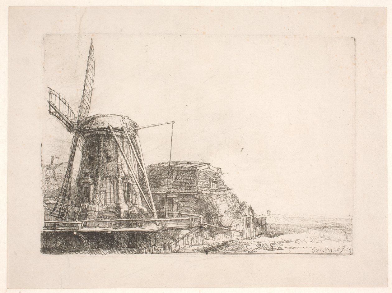 Il mulino a vento da Rembrandt van Rijn