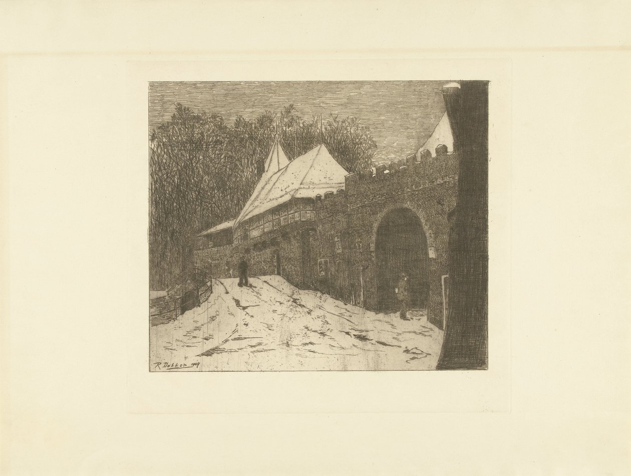 Veduta della città con la Koppelpoort ad Amersfoort da Remmert Dekker