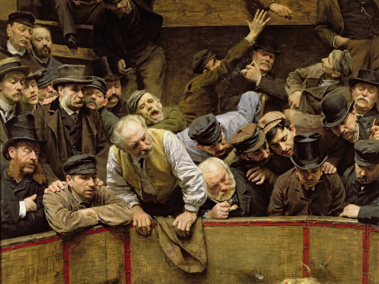 Il combattimento di galli (dettaglio) da Remy Cogghe