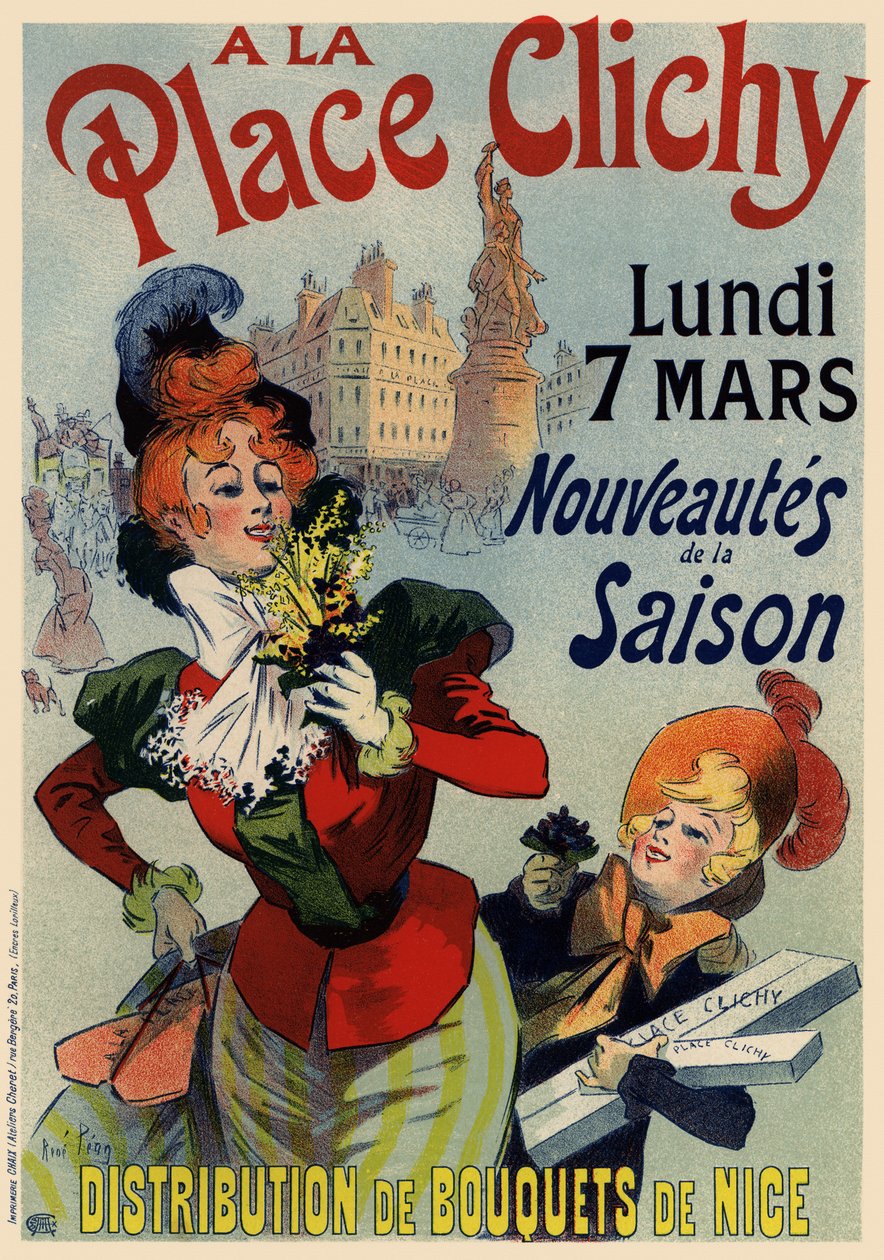 Poster A la Place Clichy, 1890s da René Louis Péan