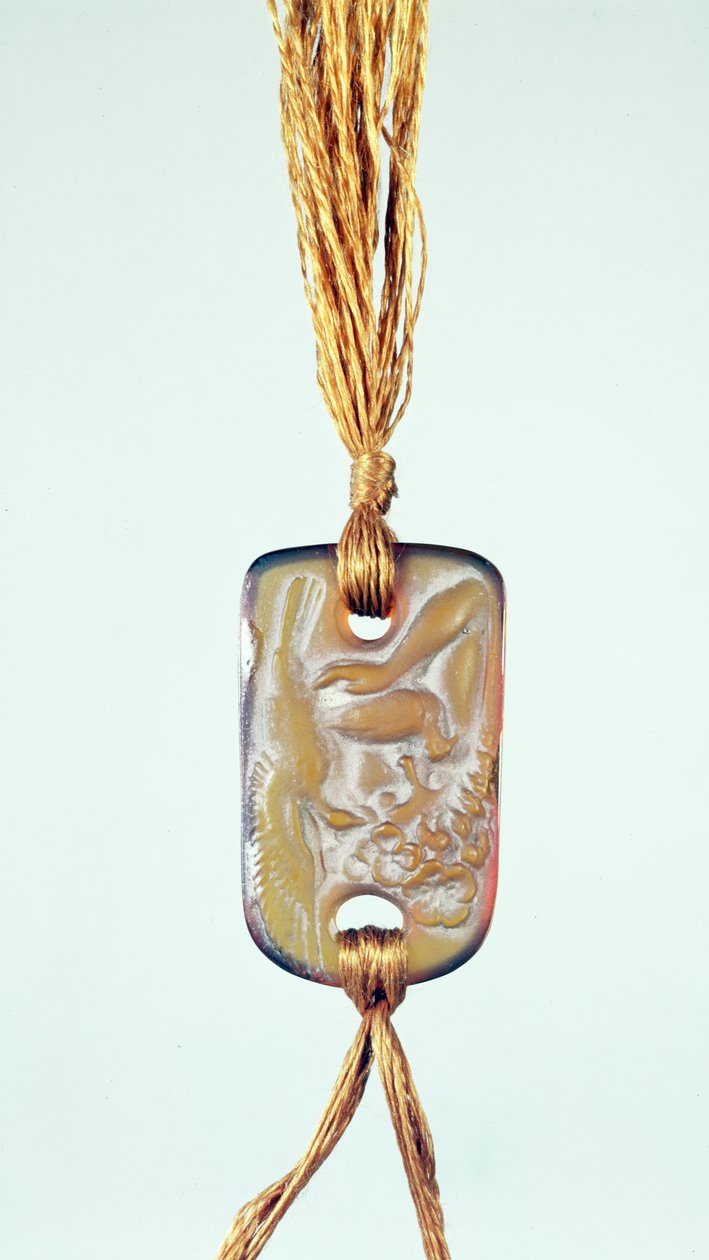 Pendente con finitura satinata e rilievo leggermente lucidato di Lalique, c.1902 da Rene Jules Lalique