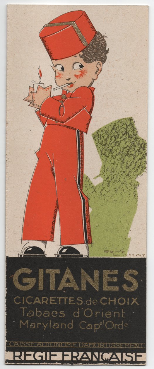 Sigarette Gitanes, ca. 1930 da Rene Vincent
