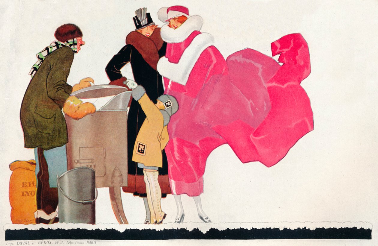 Design del Poster Au Bon Marché da Rene Vincent