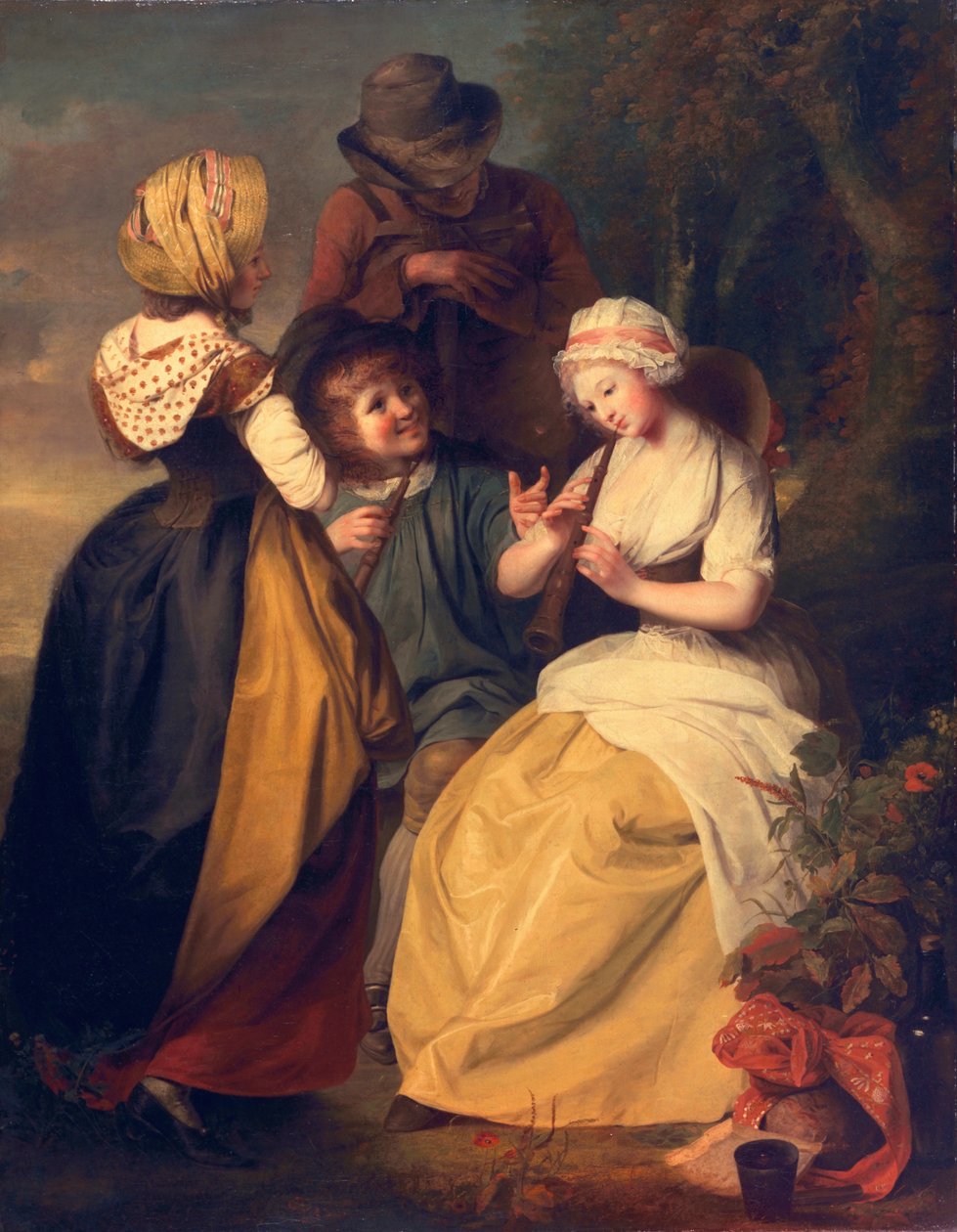 Suonatori di flageolet, c.1780s da Rev. Matthew William Peters
