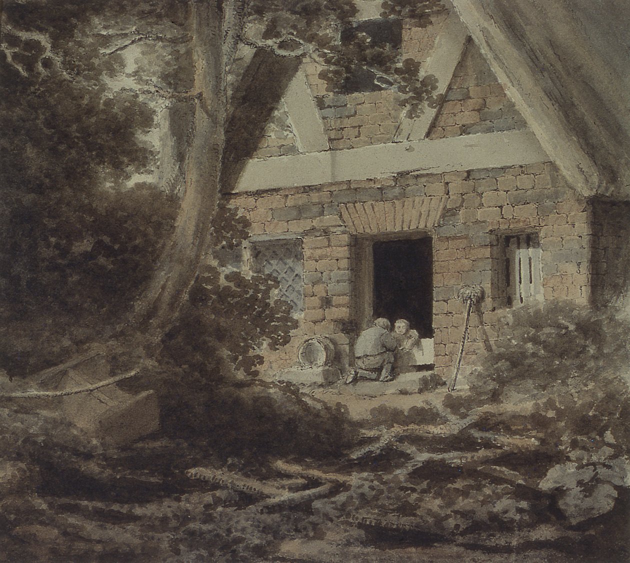 Scena alla Porta di un Cottage da Rev. William Bree