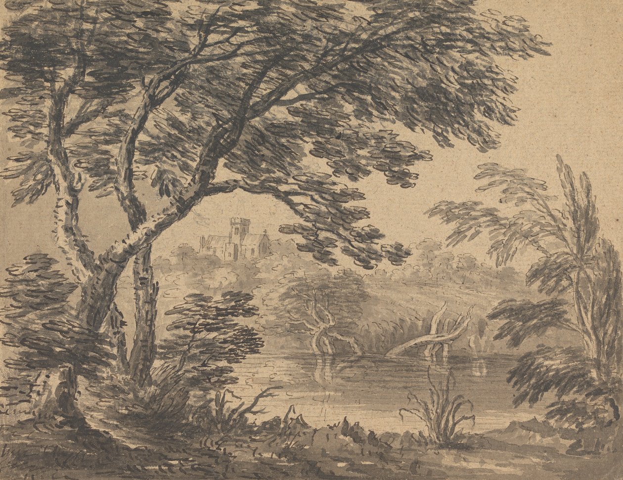 Paesaggio con Chiesa sullo Sfondo da Rev. William Gilpin
