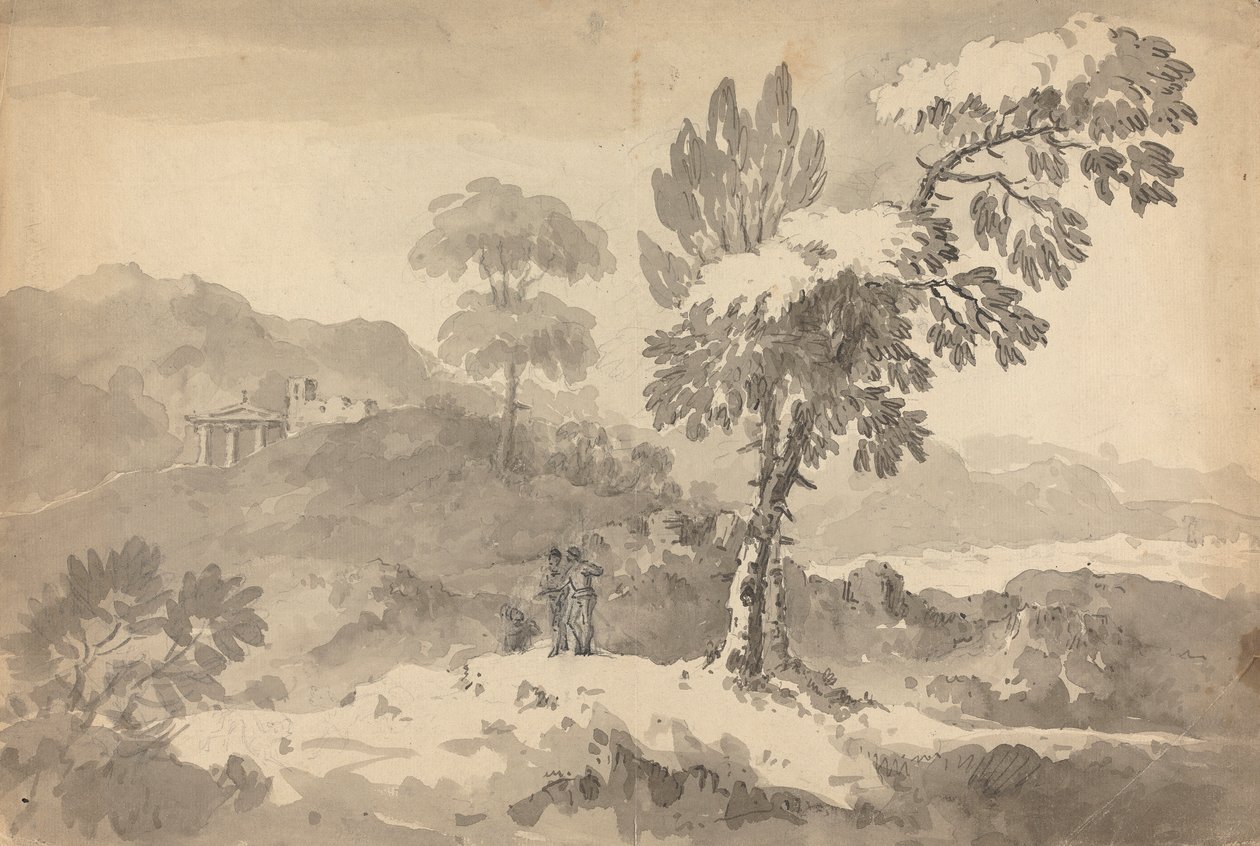 Tre figure in un paesaggio da Rev. William Gilpin