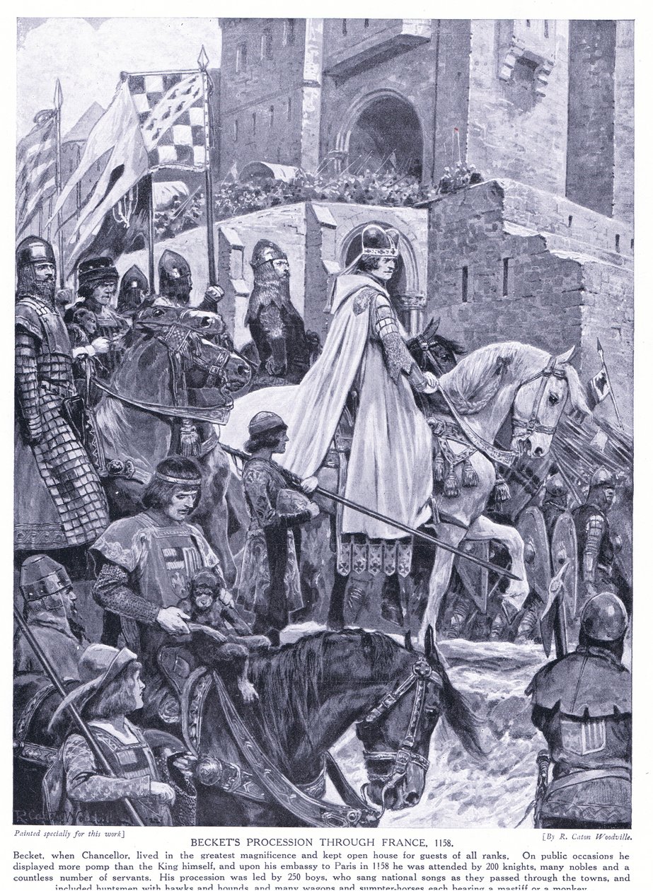 La processione di Becket attraverso la Francia, anni 