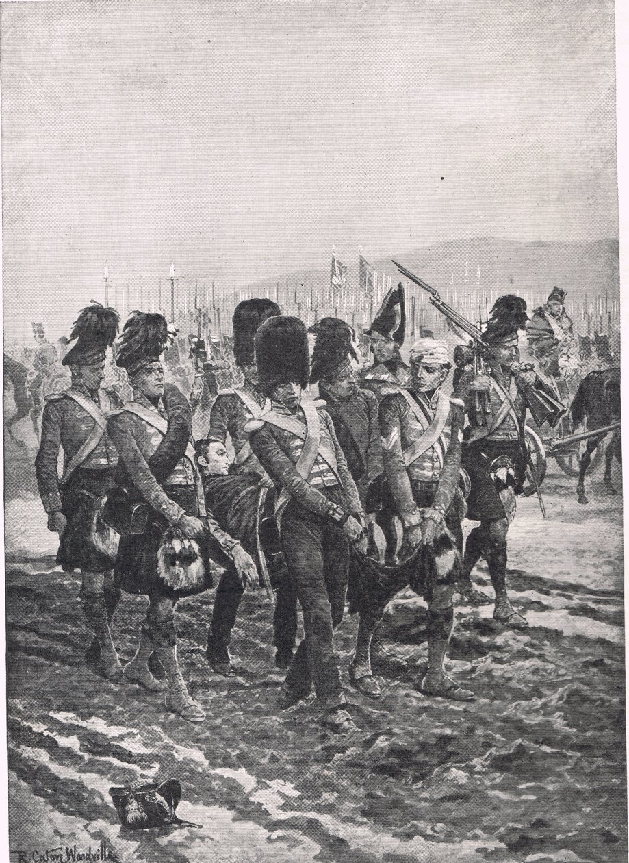 Trasportando Sir John Moore dal campo di battaglia, illustrazione da 