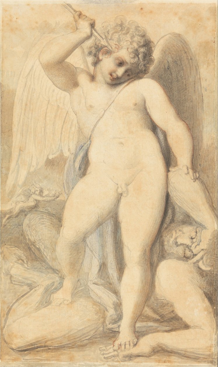 Cupido che sopraffà un satiro da Richard Cosway